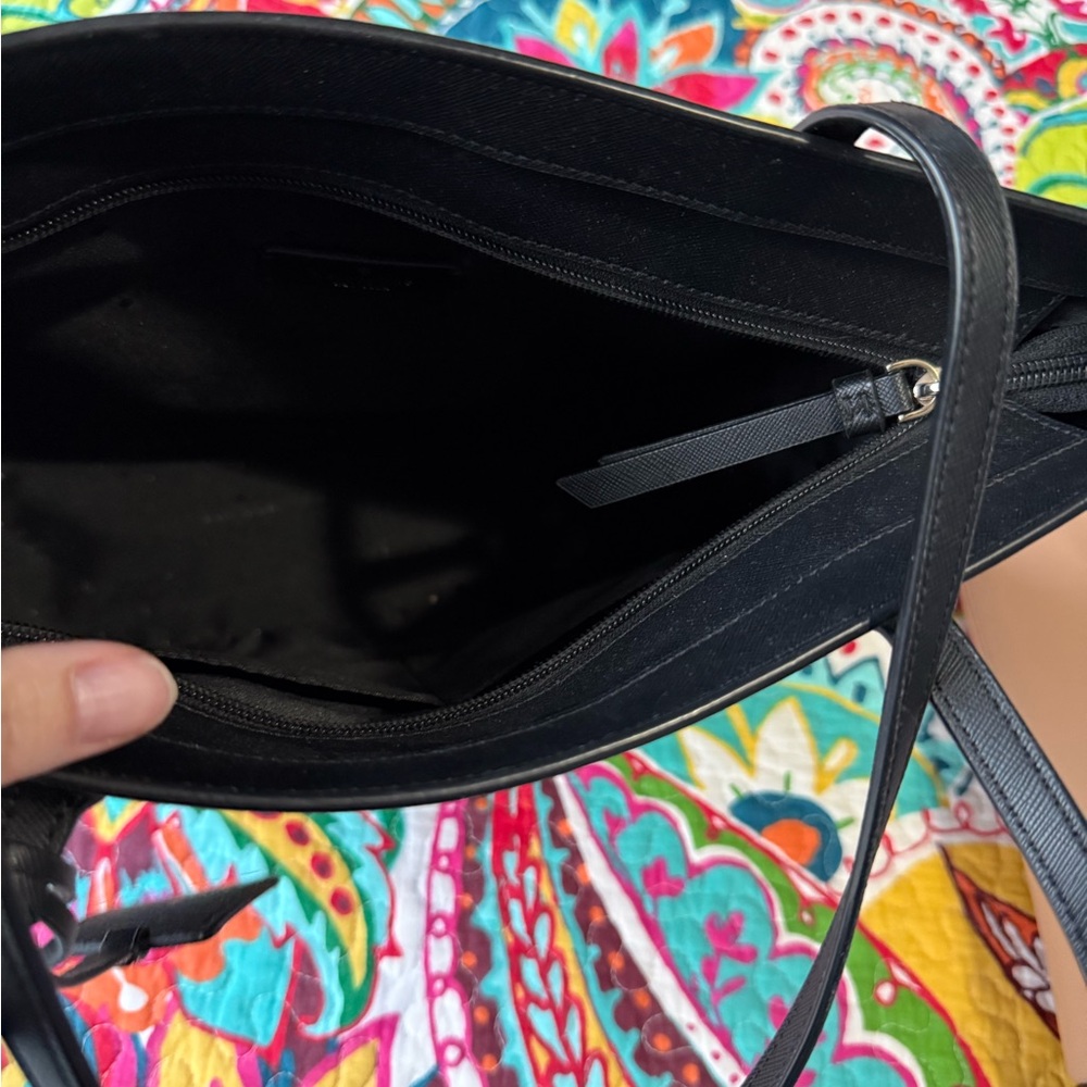 Kate Spade Black Leather Tote - Picture 3 of 4